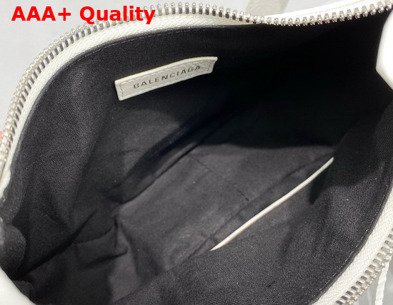 Balenciaga Le Cagole XS Shoulder Bag in White Arena Lambskin Replica