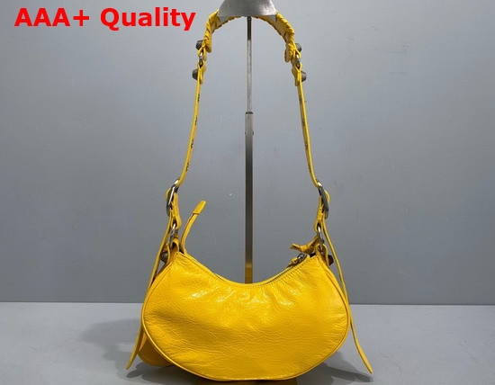Balenciaga Le Cagole XS Shoulder Bag in Yellow Arena Lambskin Replica