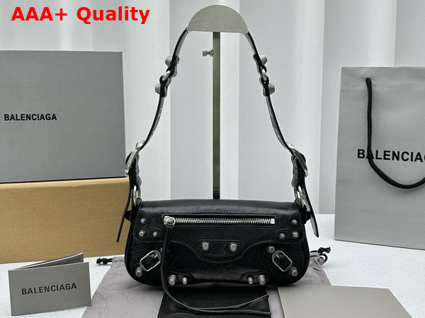 Balenciaga Le Cagole XS Sling Bag in Black Arena Lambskin Replica