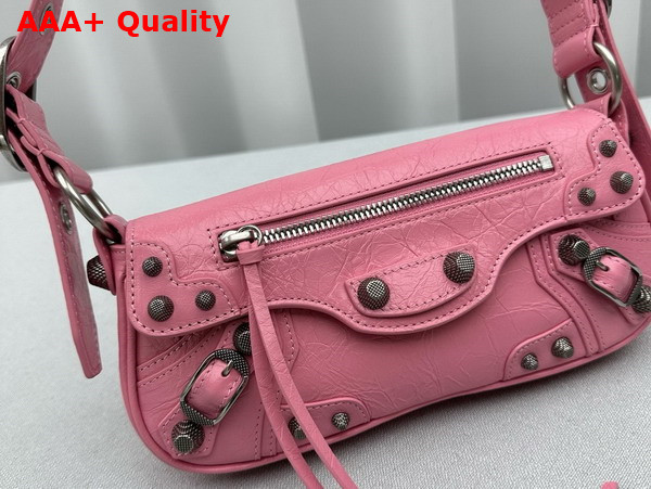 Balenciaga Le Cagole XS Sling Bag in Pink Arena Lambskin Replica
