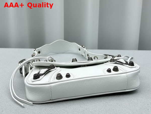 Balenciaga Le Cagole XS Sling Bag in White Arena Lambskin Replica