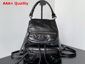 Balenciaga Le City Backpack Mini in Black Arena Lambskin Replica