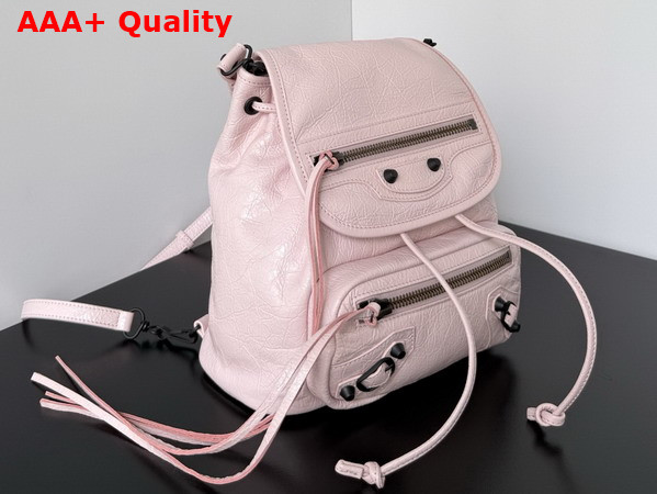 Balenciaga Le City Backpack Mini in Petal Pink Arena Lambskin Replica