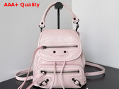 Balenciaga Le City Backpack Mini in Petal Pink Arena Lambskin Replica