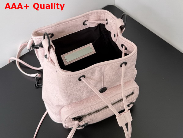 Balenciaga Le City Backpack Mini in Petal Pink Arena Lambskin Replica