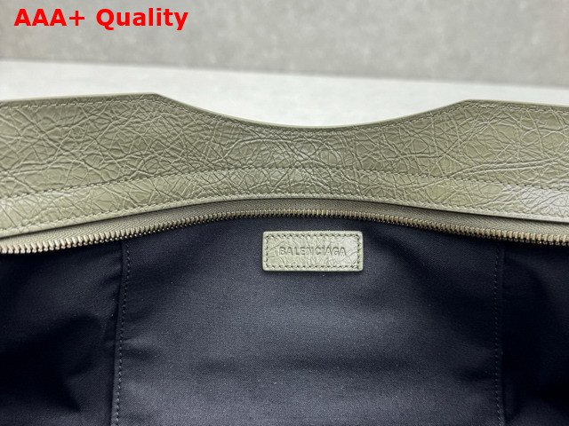 Balenciaga Le City Bag East West in Army Green Arena Storico Lambskin Brass Hardware Replica