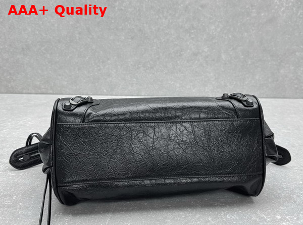 Balenciaga Le City Bag East West in Black Arena Storico Lambskin Replica