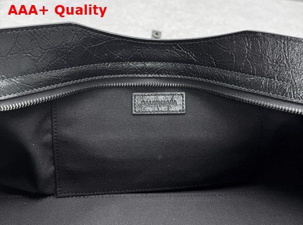 Balenciaga Le City Bag East West in Black Arena Storico Lambskin Replica