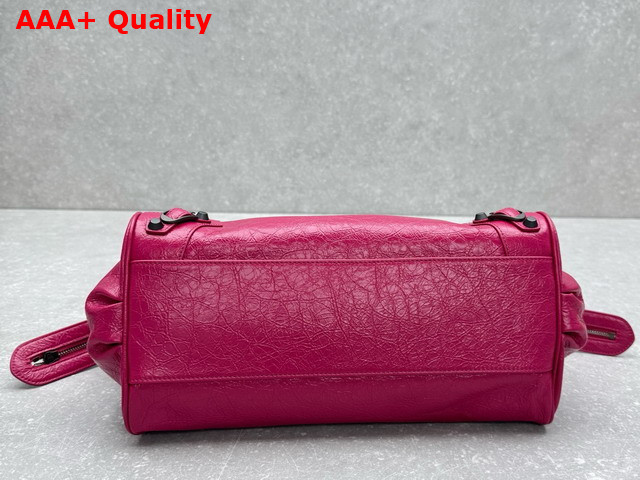 Balenciaga Le City Bag East West in Framboise Arena Storico Lambskin Brass Hardware Replica