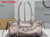 Balenciaga Le City Bag East West in Sesame Arena Storico Lambskin Replica
