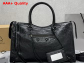 Balenciaga Le City Bag Large in Black Arena Lambskin Replica