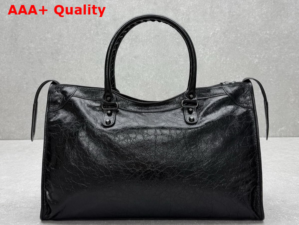 Balenciaga Le City Bag Large in Black Arena Lambskin Replica