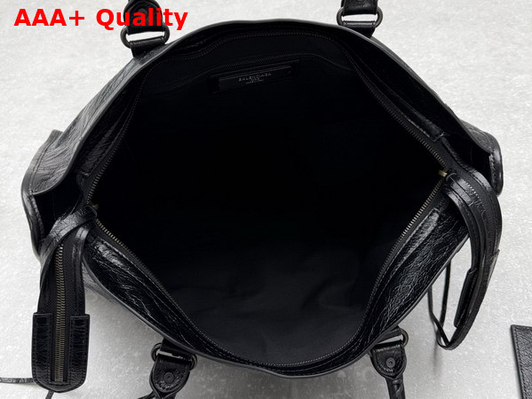 Balenciaga Le City Bag Large in Black Arena Lambskin Replica