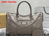 Balenciaga Le City Bag Large in Dark Noix Arena Lambskin Replica