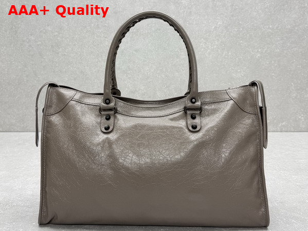 Balenciaga Le City Bag Large in Dark Noix Arena Lambskin Replica