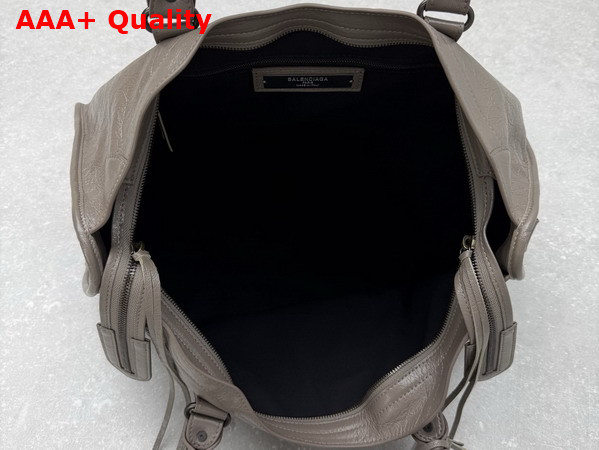 Balenciaga Le City Bag Large in Dark Noix Arena Lambskin Replica