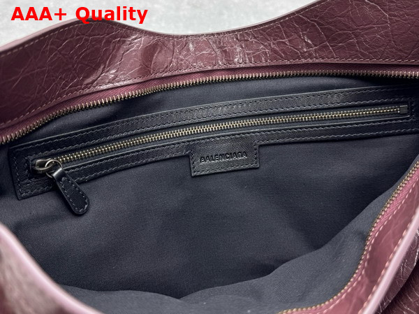 Balenciaga Le City Bag Medium in Espresso Arena Storico Lambskin Brass Hardware Replica