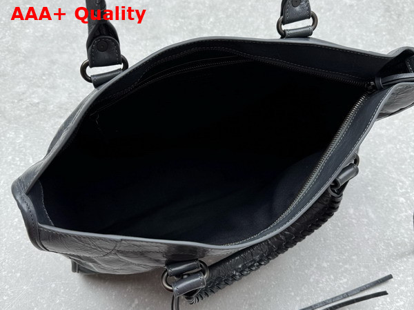 Balenciaga Le City Bag Medium in Volcanic Rock Arena Storico Lambskin Brass Hardware Replica