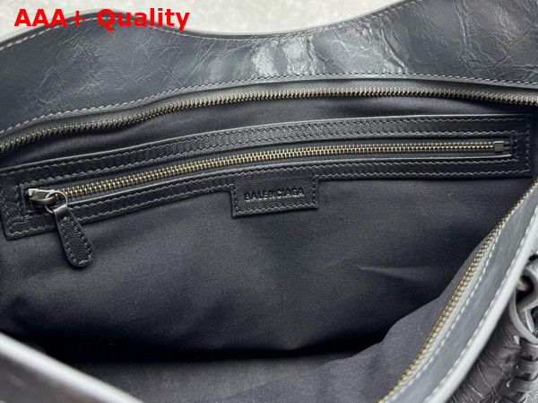 Balenciaga Le City Bag Medium in Volcanic Rock Arena Storico Lambskin Brass Hardware Replica