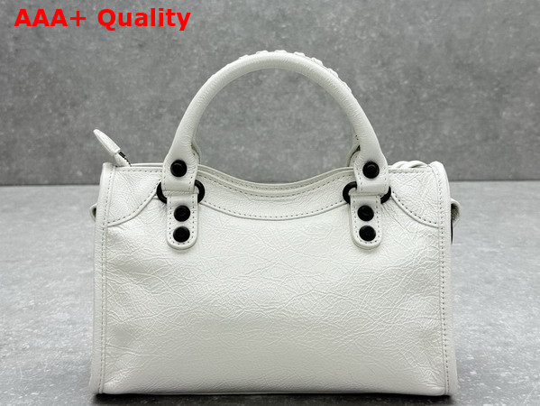 Balenciaga Le City Bag Mini in Optic White Arena Lambskin Replica