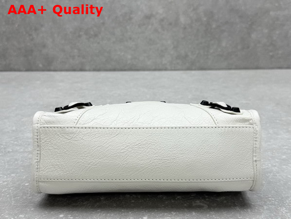Balenciaga Le City Bag Mini in Optic White Arena Lambskin Replica