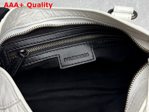Balenciaga Le City Bag Mini in Optic White Arena Lambskin Replica