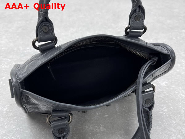 Balenciaga Le City Bag Mini in Volcanic Rock Arena Lambskin Replica