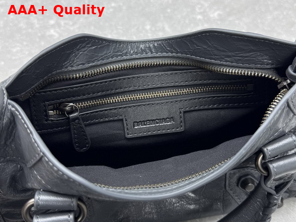 Balenciaga Le City Bag Mini in Volcanic Rock Arena Lambskin Replica