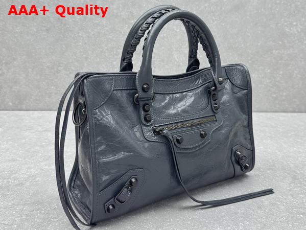 Balenciaga Le City Bag Small in Volcanic Rock Arena Lambskin Replica
