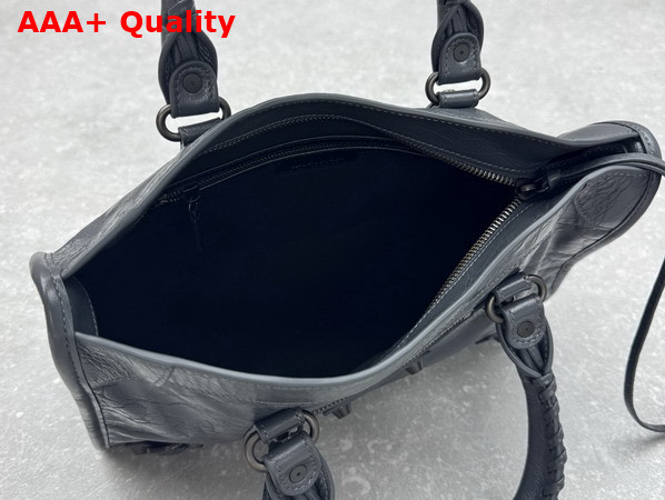 Balenciaga Le City Bag Small in Volcanic Rock Arena Lambskin Replica