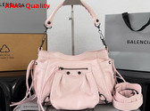 Balenciaga Le City Bucket Bag Small in Petal Pink Arena Lambskin Replica