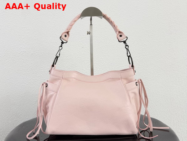 Balenciaga Le City Bucket Bag Small in Petal Pink Arena Lambskin Replica