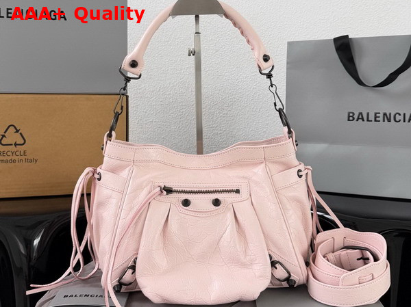 Balenciaga Le City Bucket Bag Small in Petal Pink Arena Lambskin Replica