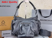 Balenciaga Le City Bucket Bag Small in Volcanic Rock Arena Lambskin Replica