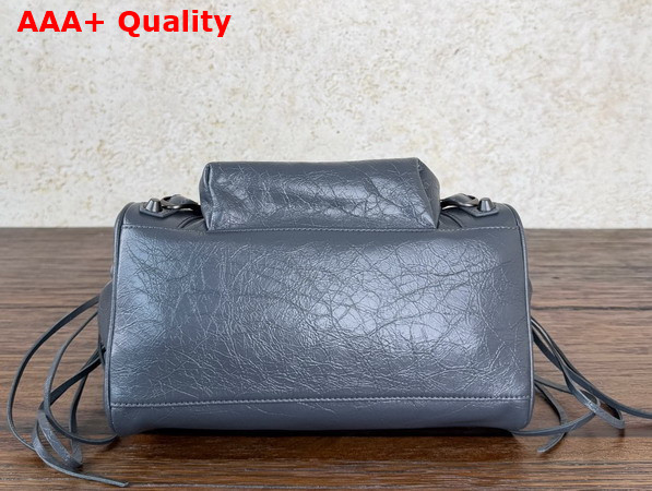 Balenciaga Le City Bucket Bag Small in Volcanic Rock Arena Lambskin Replica