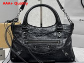 Balenciaga Le City First Bag in Black Arena Lambskin Replica