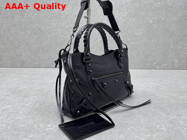 Balenciaga Le City First Bag in Black Arena Lambskin Replica