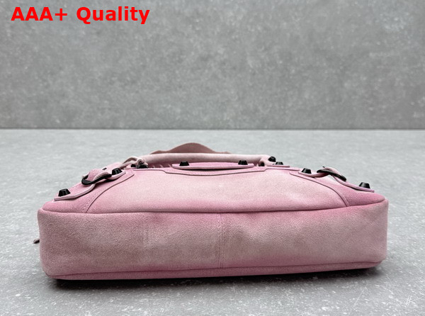 Balenciaga Le City First Bag in Pink Waxed Suede Calfskin Replica