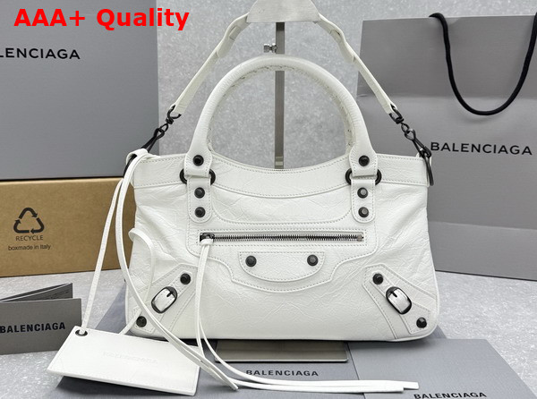 Balenciaga Le City First Bag in White Arena Lambskin Replica