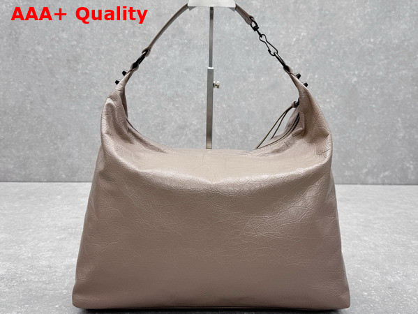 Balenciaga Le City Hobo Bag Medium in Sesame Arena Lambskin Replica