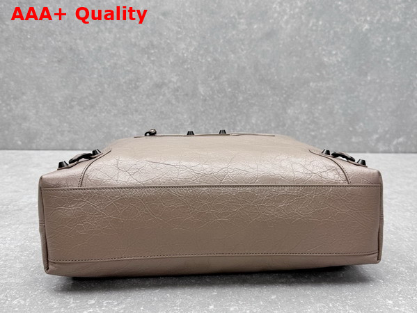 Balenciaga Le City Hobo Bag Medium in Sesame Arena Lambskin Replica