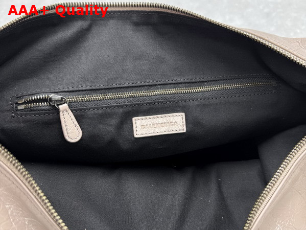 Balenciaga Le City Hobo Bag Medium in Sesame Arena Lambskin Replica