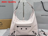 Balenciaga Le City Hobo Bag Small in Petal Pink Arena Lambskin Replica