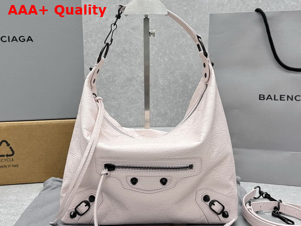 Balenciaga Le City Hobo Bag Small in Petal Pink Arena Lambskin Replica