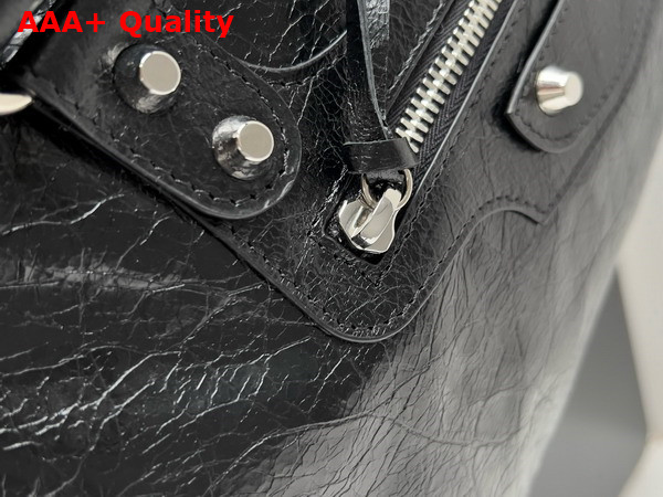 Balenciaga Le City Medium Bag in Black Arena Storico Lambskin Replica