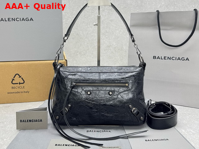 Balenciaga Le City Moto Small in Black Arena Storico Lambskin Brass Hardware Replica