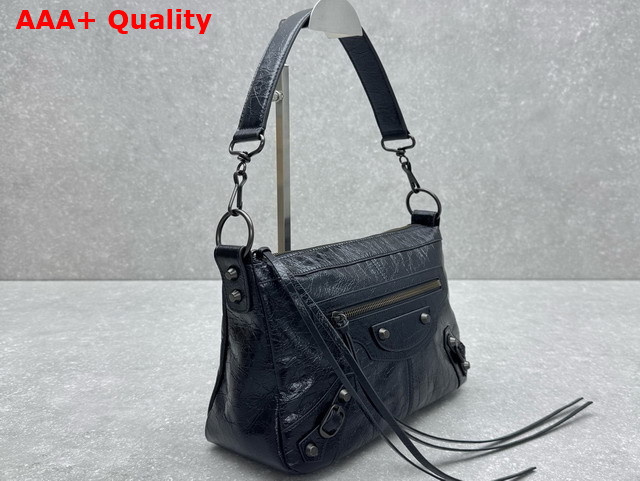 Balenciaga Le City Moto Small in Black Arena Storico Lambskin Brass Hardware Replica