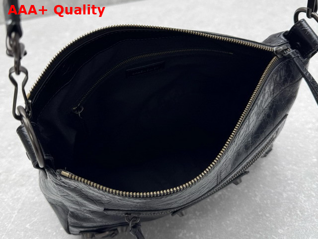 Balenciaga Le City Moto Small in Black Arena Storico Lambskin Brass Hardware Replica