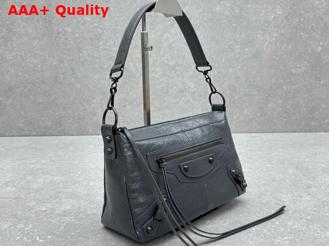 Balenciaga Le City Moto Small in Volcanic Rock Arena Storico Lambskin Brass Hardware Replica