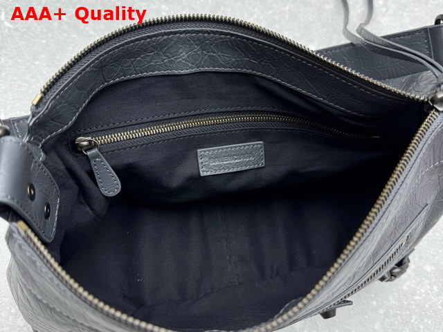 Balenciaga Le City Moto Small in Volcanic Rock Arena Storico Lambskin Brass Hardware Replica